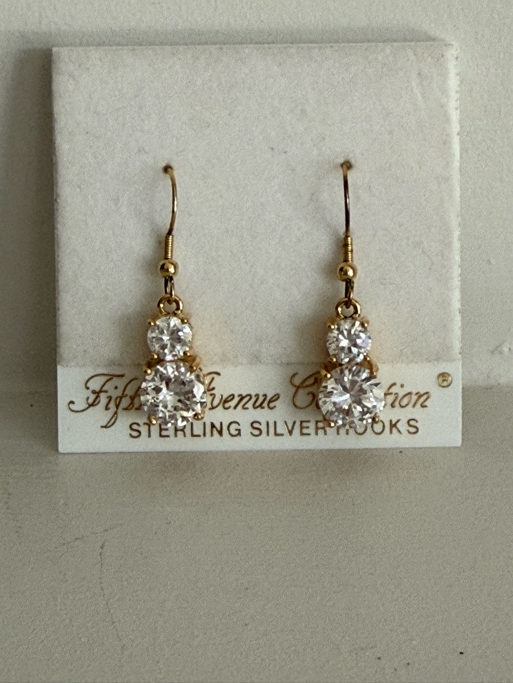Saks Fifth Avenue Gold-Tone Clear Crystal Drop Earrings